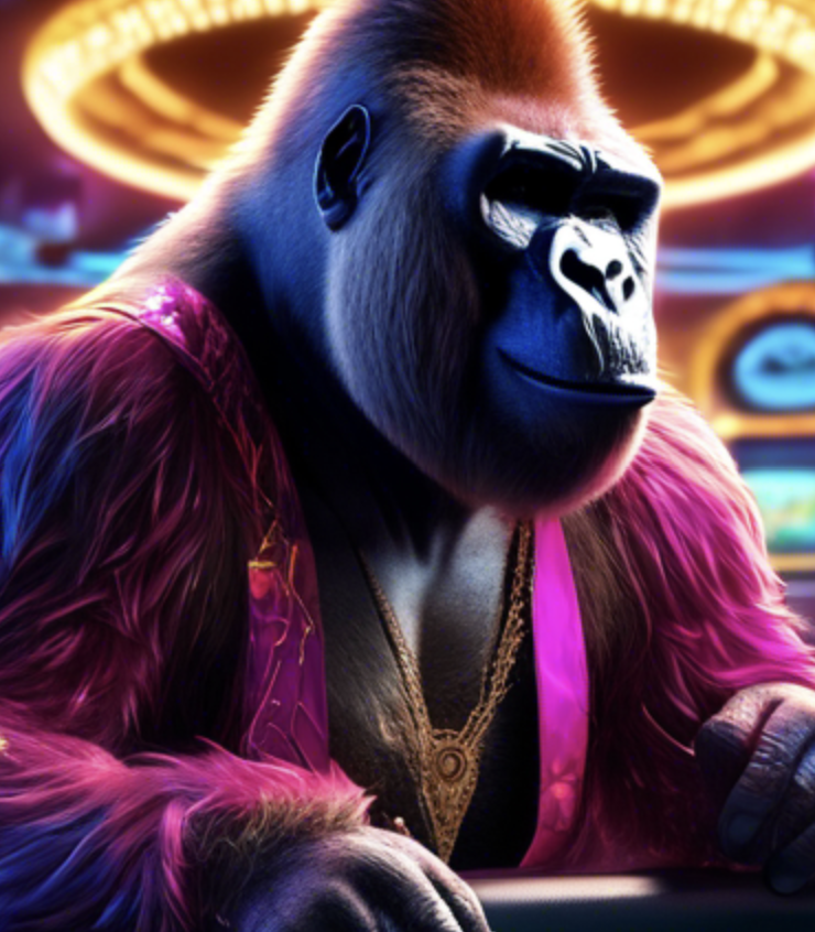 Image of a Gorilla in a casino