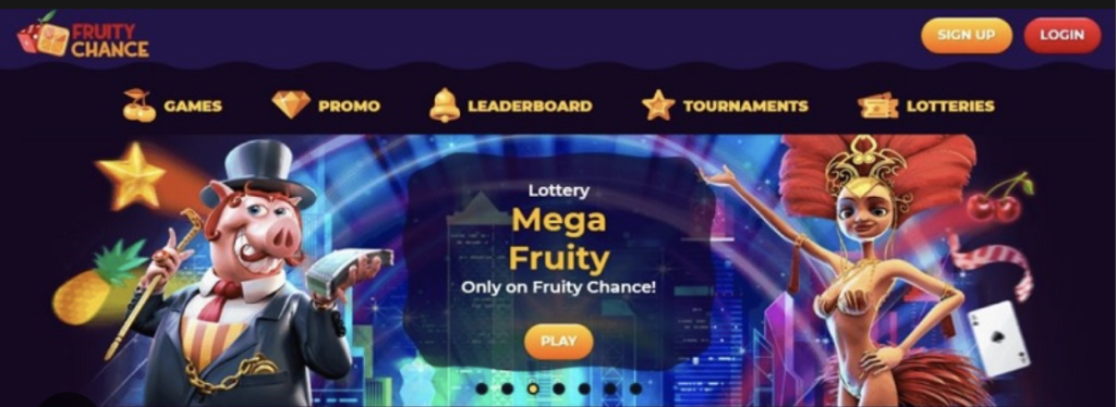 Image of Fruity Chance Casino website