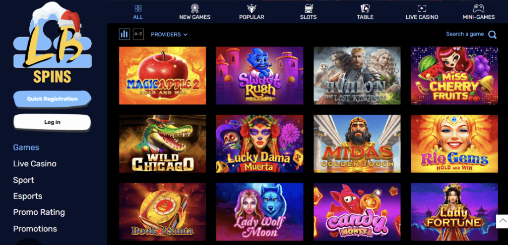 Image of Libra Spins Casino website