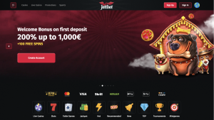 image of jettbet casino website