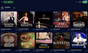 image of ninewin casino website