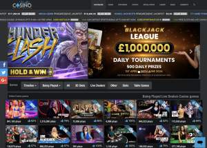 image of hustles casino website