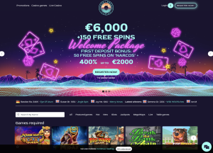 image of ocean breaze casino website