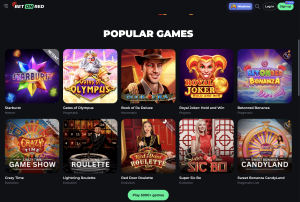 image of betonred casino website